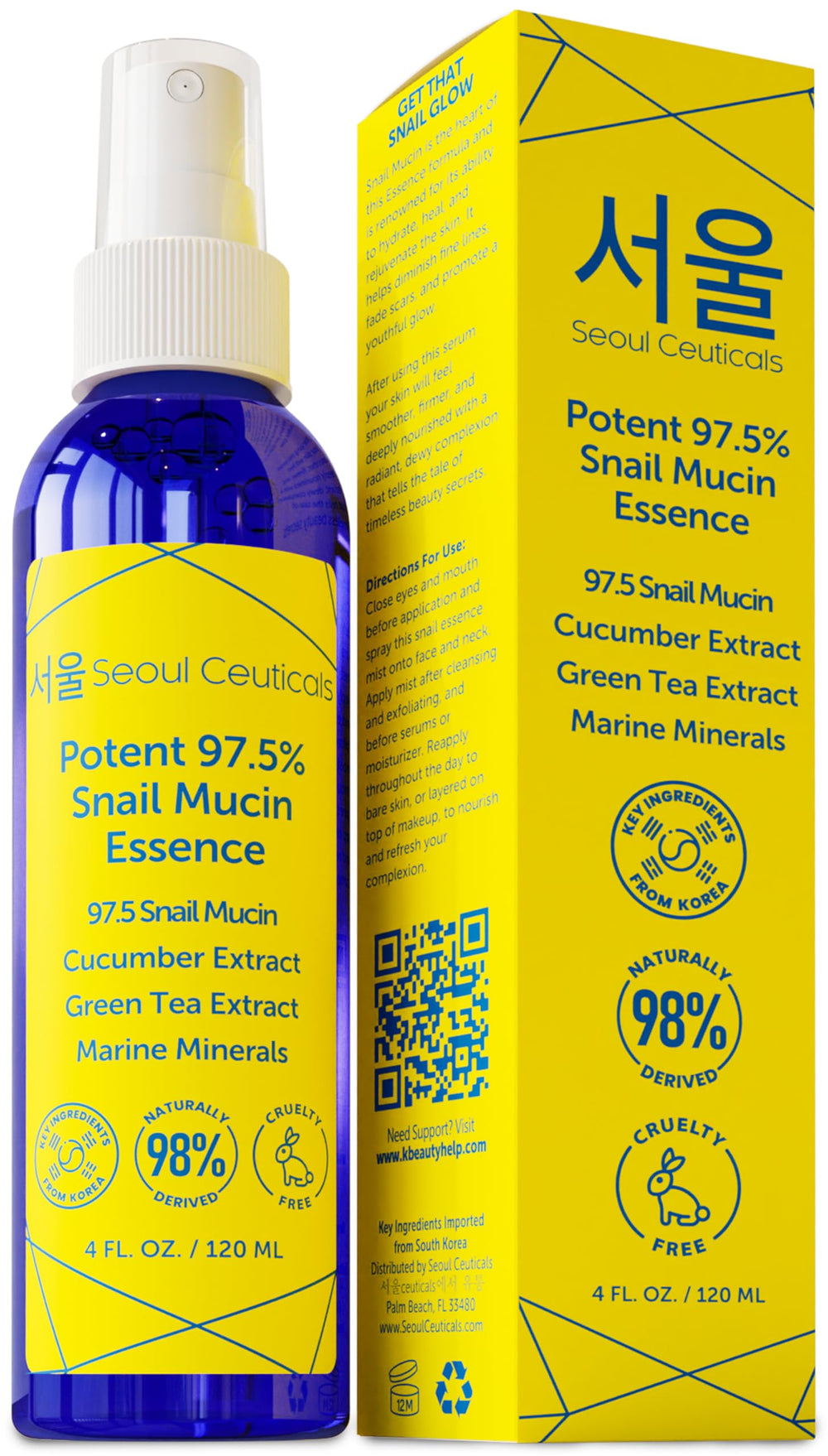 SeoulCeuticals face mist bottle delivers cooling hydration for radiant skin