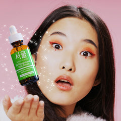 SeoulCeuticals Polyglutamic Acid Serum texture swatch showing lightweight hydration