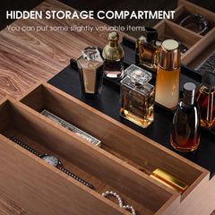 Sephyroth hidden storage compartment keeps valuables secure and discreet.