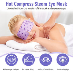 Serfeymi self-heating eye mask close-up shows discreet portable heat for on-the-go relief