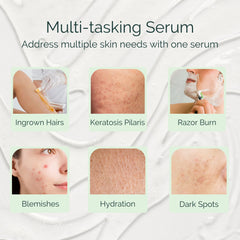 Serious Serum texture close-up demonstrates hydrating daily-use care.