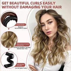 Seritant overnight rods in sleeping hair, demonstrating zero-heat styling while you rest.