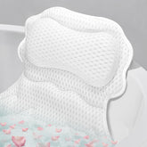 SetSail bath pillow shows ergonomic shape supporting neck and back for a relaxing soak.