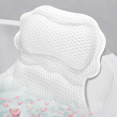 SetSail bath pillow shows ergonomic shape supporting neck and back for a relaxing soak.