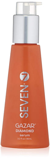 SEVEN Gazar Diamond Hair Serum bottle close-up highlights lightweight smoothing and shine.