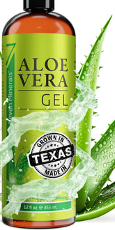 Seven Minerals Aloe Gel bottle front shows 12 oz size for daily soothing