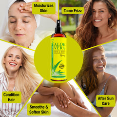 Seven Minerals Aloe Vera Leaf closeup highlights freshly harvested quality for pure hydration.