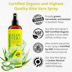 Seven Minerals Aloe Vera Spray Mist helps cooling relief after sun or workout sessions.