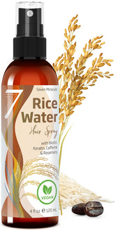 Seven Minerals fermented rice water bottle ready for daily scalp nourishment and growth.