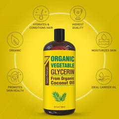 Seven Minerals Organic Vegetable Glycerin pouring-spout for easy DIY blends.