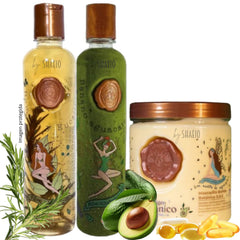 SHAEIO Ritual Botanico shampoo Romero bottle shows rejuvenated hair growth potential.