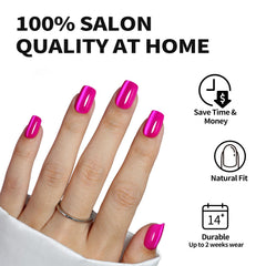 ShangMeng cat eye nails in hot pink closeup for a bold chic look