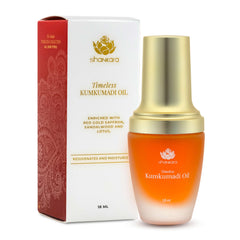 Shankara Kumkumadi Oil amber bottle close-up for radiant skin