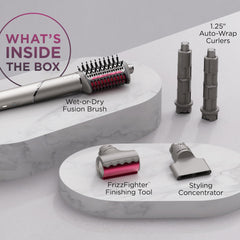 Shark FlexFusion curlers-wrapping automatically curls with two-direction options.
