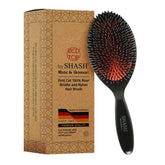 SHASH since 1869 handmade Germany bristle brush large, smooth detangling.