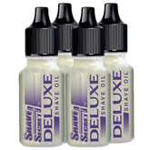 Shave Secret Deluxe Shaving Oil bottle showing smooth glide for a close shave