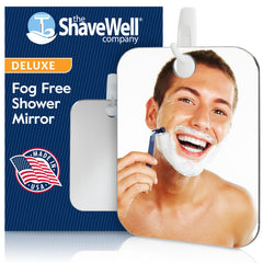 Shave Well Deluxe fogless mirror wall mount for easy installation and clear visibility