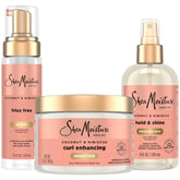 SheaMoisture Coconut Hibiscus bundle packaging for defined, frizz-free curls.