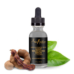 SheaMoisture African Black Soap ingredients highlighting AHAs and BHAs for clarity