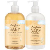 SheaMoisture Baby Essentials tear-free shampoo bottle for delicate hair, gentle cleansing.