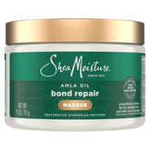 SheaMoisture Bond Repair Masque bottle demonstrates deep hydration for stronger, less-breakage hair.