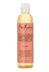 SheaMoisture Coconut & Hibiscus oil being poured for bath-time ritual.