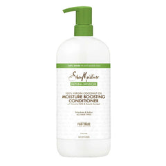 SheaMoisture Coconut Oil Moisture Boosting Conditioner bottle front for deep hydration on dry hair.