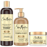 SheaMoisture Curly Bundle shampoo bottle highlighting peppermint for refreshed scalp