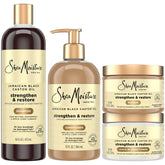 SheaMoisture Jamaican Black Castor Oil Growth Shampoo bottle provides nourishing cleanse for curls