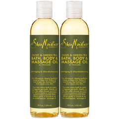 SheaMoisture Olive & Green Tea bath oil bottle for deep hydration