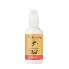 SheaMoisture Papaya Vitamin C moisturizer bottle on vanity for radiant skin.