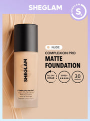 SHEGLAM nude foundation swatches show natural shade for seamless complexion.
