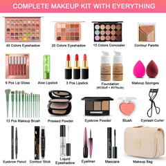 SHELAKIN all-in-one makeup kit portable eyeshadow palette for on-the-go touch-ups.