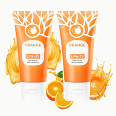 shelanrn orange-exfoliating-gel packshot shows the 2-piece set for pore cleansing