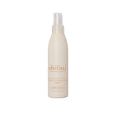 SHIBUI Everything Spray bottle front shows detangling and shine for fine hair.