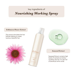 SHIBUI Nourishing Working Spray color-safe-gloss on color-treated locks delivers vibrant shine.