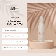 SHIBUI Thickening Volume Mist spritz demonstrates easy application for bounce.