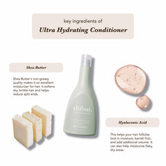 Shibui Ultra Hydrating Conditioner color protection close-up demonstrates vibrant color