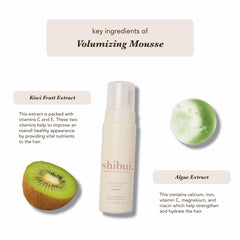 SHIBUI Volumizing Mousse on fine hair at the roots delivering root-volume and lift.