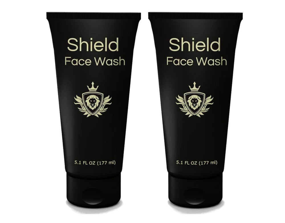 Shield Face Wash bottle with unscented gel for daily deep-clean