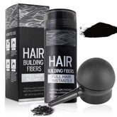 SHIFAKOU Hair Fibers spray-applicator bottle delivers precise coverage for thinning areas.