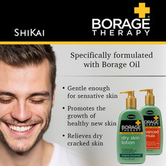 ShiKai Borage Therapy borage oil close-up highlights omega-6 moisture support.
