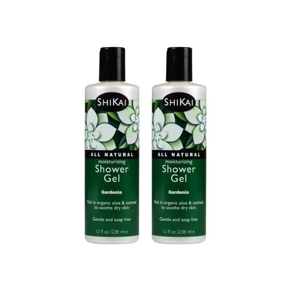 ShiKai Daily Moisturizing Shower Gel Gardenia bottle demonstrates hydrating cleanse.