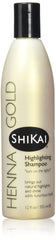 ShiKai Henna Gold Highlighting Shampoo bottle highlights radiant shine and color-protection for highlights