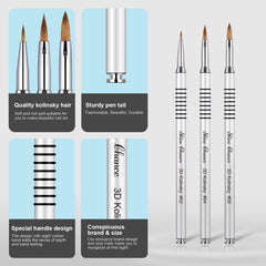 Shine Chance kolinsky hair brush offers professional-grade acrylic control.