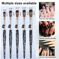 Shine Chance acrylic brush warm tips inform proper cleaning to extend bristle life.