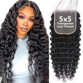 Shining Girl 5x5 HD lace closure closeup shows invisible lace for seamless blend.