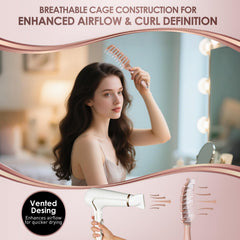 SHINLEA curved paddle detangler demonstrates flexible bristles gliding through knots.