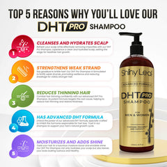 Shiny Leaf DHT Pro Shampoo foamy lather indicating gentle cleansing