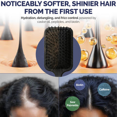 Shiny Leaf applying conditioner on hair for smoothing and shine